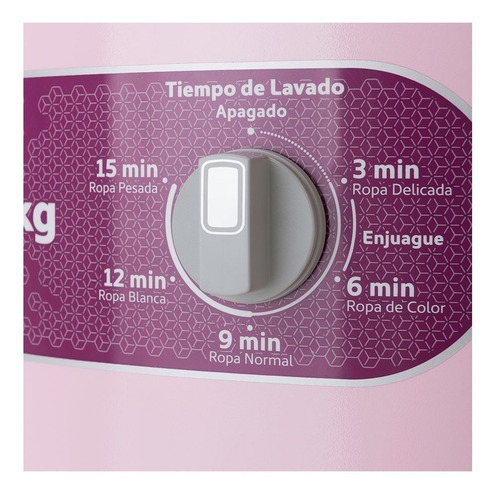 Imagen 3 de 3 de Lavadora semiautomática Acros ALF1551E rosa 15kg 127 V