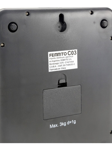 Imagen 6 de 8 de Balanza Cocina Digital Femmto C03 Para Pesar Alimentos