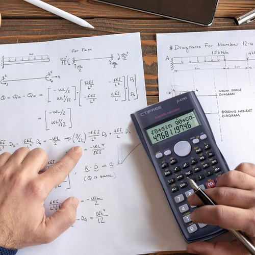 Splaks 2-line Engineering Scientific Calculator Led Displ...