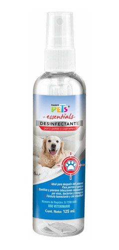 Desinfectante Para Patas De Perro Y Gato Fancy Pets 125 Ml.