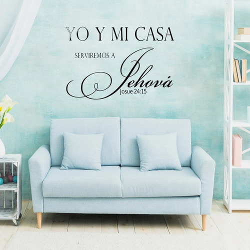 Vinil Decorativo Paredes Frases Letras Cita Bliblica Josue 