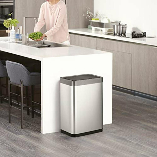 Eko Mirage-x Papelera Rectangular Sin Contacto Con Sensor De