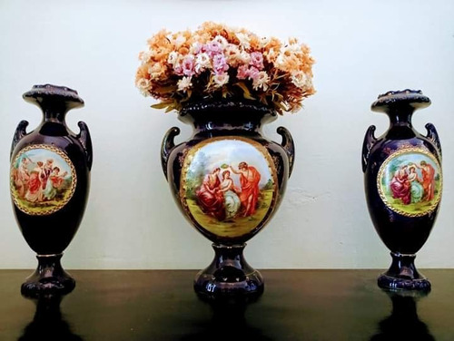 Jarrones Floreros Porcelana Europea Checoslovacos Antiguos 