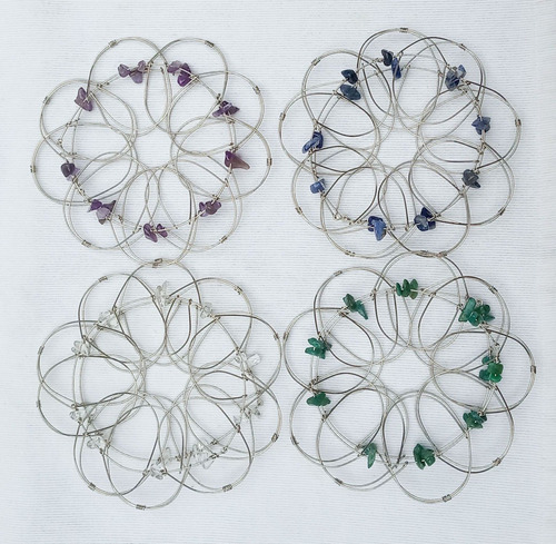 Mandala Alambre Tridimensional Amatista Relajacion Hay Stock