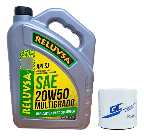 Kit Lubricación Reluvsa 20w50 4l P/ Nissan Note 1.6l 2014