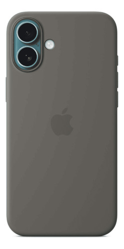 Case Silicone Magsafe Capa iPhone 16 Plus Cinza-pedra