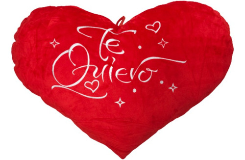 Almohada De Peluche Corazón Grande Te Quiero 50x70