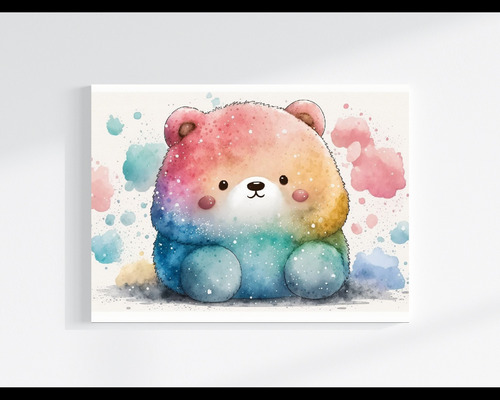Canvas Patrones Intensos Teddy Bear Pop Art 65x50cm