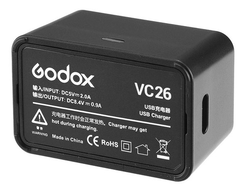 Godox Vc26 Usb Cargador De Batería Dc 5v/input Y 8.4v/output