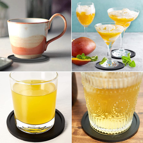 Posavasos De Silicona Antideslizante 8 Piezas Con Soporte