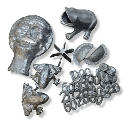 Imagen 1 de 6 de Kit De Piezas Para  Juego De Sapo C/fichas En Aluminio