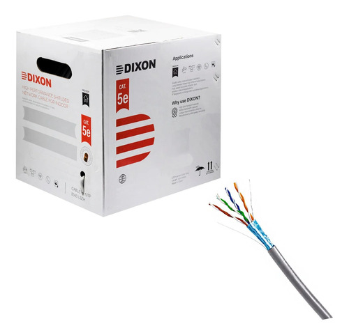 Cable F/utp Cat. 5e 4px24 Awg Dixon X Caja 8040 Lszh  Mihaba