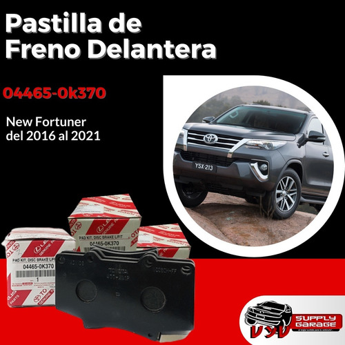 Pastillas De Freno Delantera Toyota New Fortuner 4x4 Orig