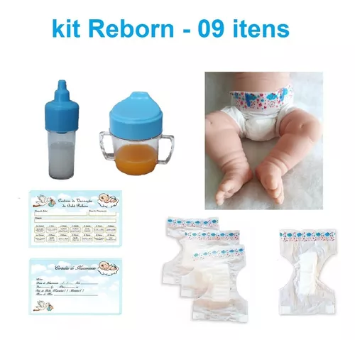 Kit P/ Bebe Reborn Certidao Vacina Mamadeira Chuquinha