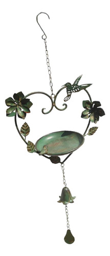 Baño De Pájaro Colgante De Metal Alimentador De Pájaros