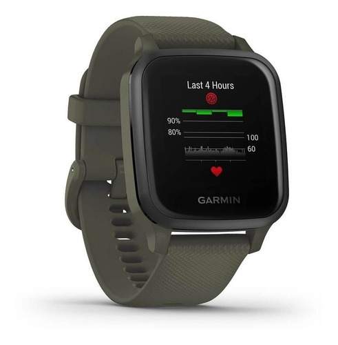 Imagen 2 de 5 de Smartwatch Garmin Venu Venu Sq - Music Edition 1.3" caja 40mm de polímero reforzado con fibra moss, malla moss de silicona y bisel slate de aluminio anodizado