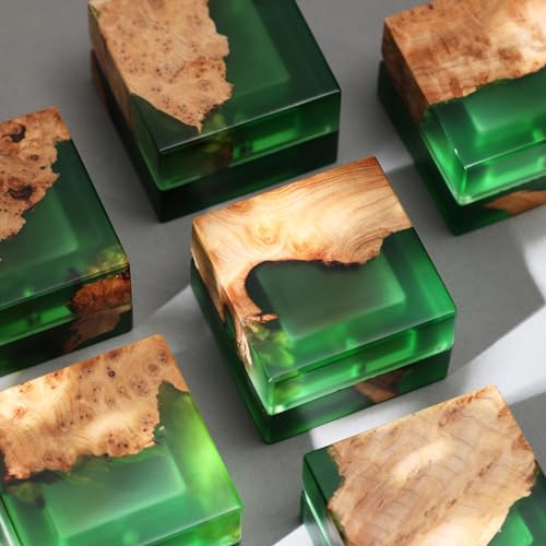Caja De Anillos De Boda Hecha A Mano En Verde Salvia