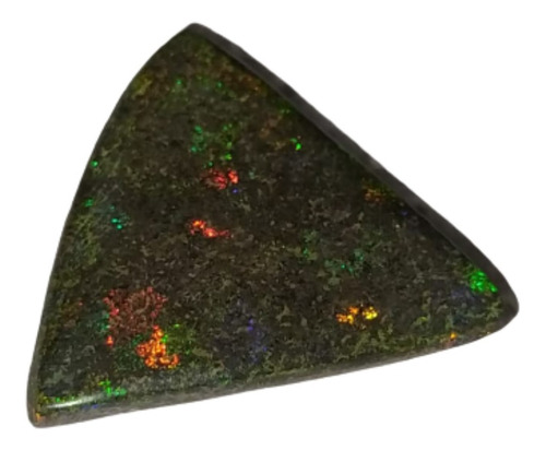 Pedra Opala Preciosa Matrix Negra Rainbow Autêntica 7,40 Ct