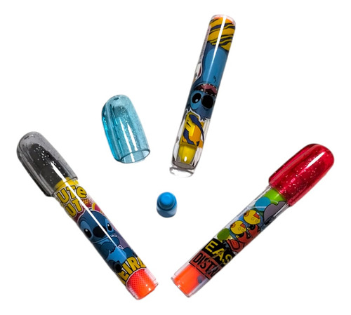 3 Gomas Push Forma De Stitch Diferentes Diseños Con Aroma