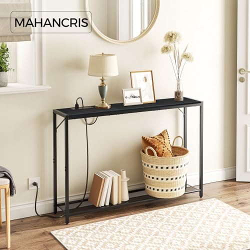 Mahancris Sofá Mesa Con Toma De Corriente, Consola De 43.7
