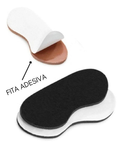 Imagem 5 de 6 de Palmilha De Calcanhar Adesiva Ajuste Sapato Grande Fs01