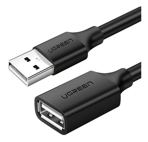 Cabo de extensão Ugreen Usb 2.0 macho para USB 2.0 fêmea 3 m cor preto