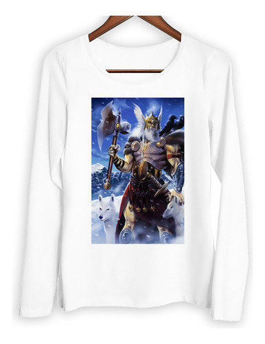 Remera Mujer Ml Odin Dios Nordico Mitologia Vikingo God M5