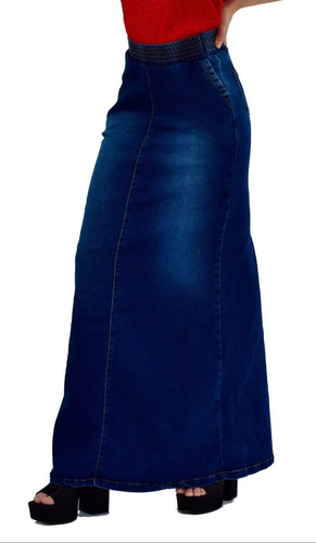 Maxi Falda Larga Arent Wear Mezclilla Stretch Jeans Mujer  