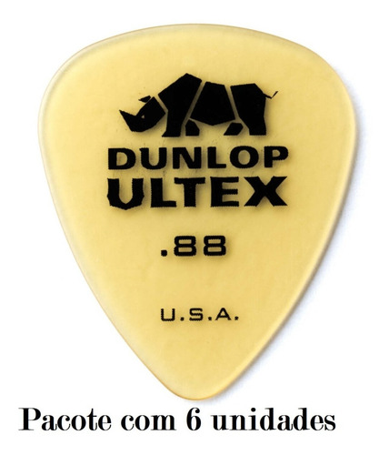 Kit 6 Palhetas Dunlop Ultex Standard 421p Made In Usa Cor 0.88mm