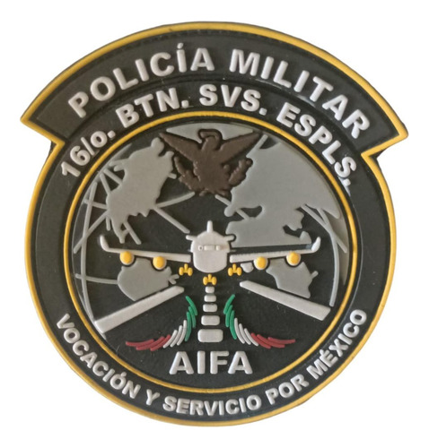 Insignia De Pvc Policia Militar Aifa  Escudo G.n