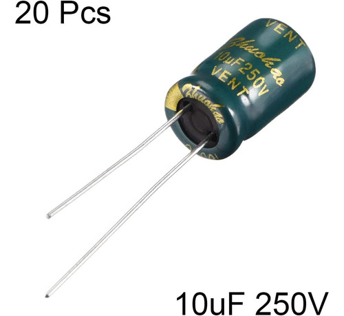 Condensador Electrolítico Radial De Aluminio Uxcell 20pcs 8