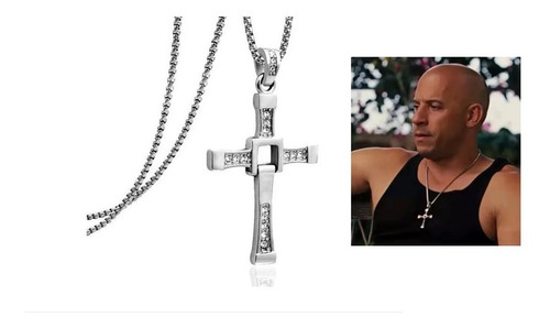 Colar Cordão Corrente Cruz Vin Diesel Dominic Toretto