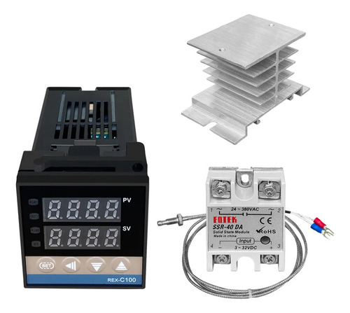 Controlador Digital De Temperatura Pid Rex-c100 + Ssr Sonda 