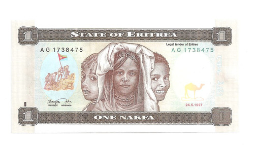 Cedula Estrangeira Da Eritrea - 1 Nakfa De 1997 - Fe