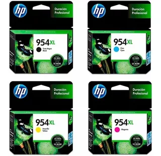 Pack 4 Cartuchos De Tinta Hp 954xl 4 Colores Original