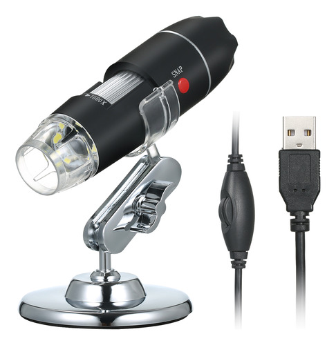 Lupa De Microscopio Leds 1600x Con Soporte Digital Con Usb