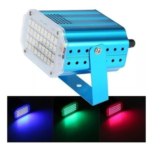 Flash Led Audiorítmico 10w Rgb Strobe Luces Dj Boliche Fiest