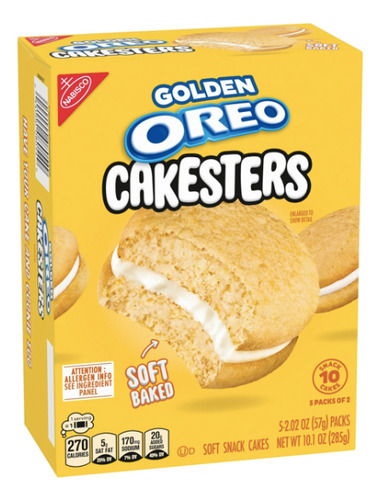 Oreo Golden Cakesters Soft Snack Cakes, 10 Pzs