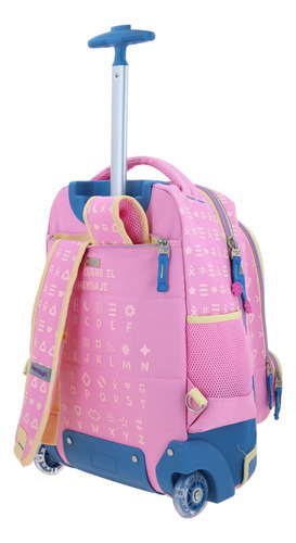 Mochila Grande Con Ruedas Y Luces Led Happy Girl Gispy