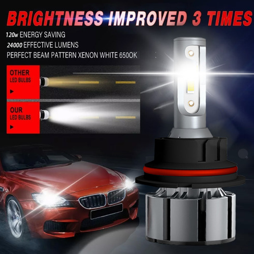 Kit Luces Led 9007 Y Niebla H3 Para Vw Jetta A4 2000-2007