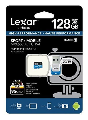 Imagen 3 de 4 de Microsdxc De Alto Rendimiento Lexar 633 X 128gb Uhs-/ U3 Con