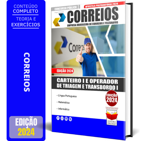 Apostila Correios Carteiro E Operador De Triagem Transbordo