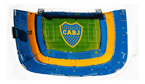 Toallon Boca Juniors La Bombonera 110 X 170 Cm Con Mochila