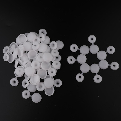 El Tapón De Rosca Útil Cubre Cubierta Del 100pcs Blanco