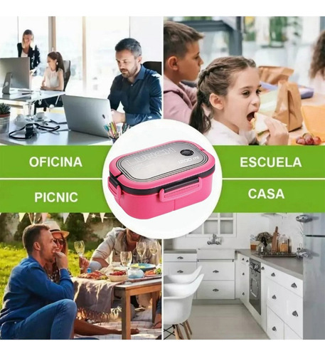 Ch Fiambrera De Doble Capa Con Compartimentos Lonchera Bento
