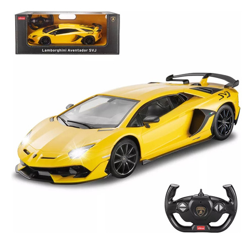 Auto Radio Control Lamborghini Aventador Svj 1/14 Rastar Color Amarillo