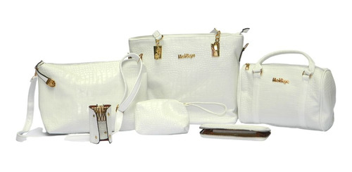 Cartera Bolsos Set 6 Piezas Simil Cuero - Mli 