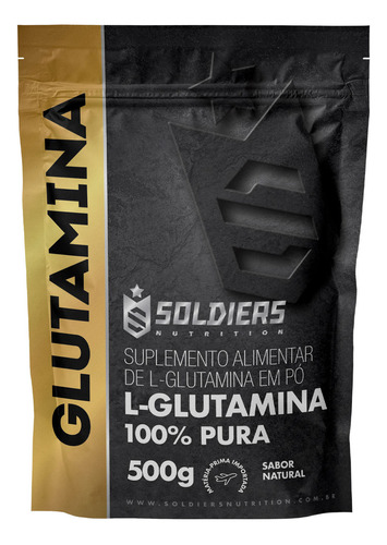 L-Glutamina 500g - 100% Pura Importada - Soldiers Nutrition