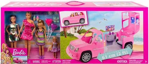 Limusina Hermanas Barbie Con 4 Muñecas Nuevo Mattel Envioya 