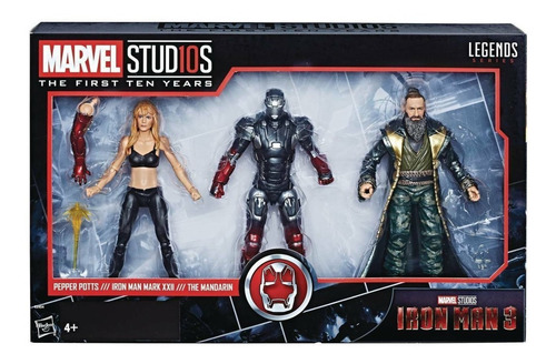 Marvel Legends Pepper Potts, Mandarin, And Mark 22 Hot Rod